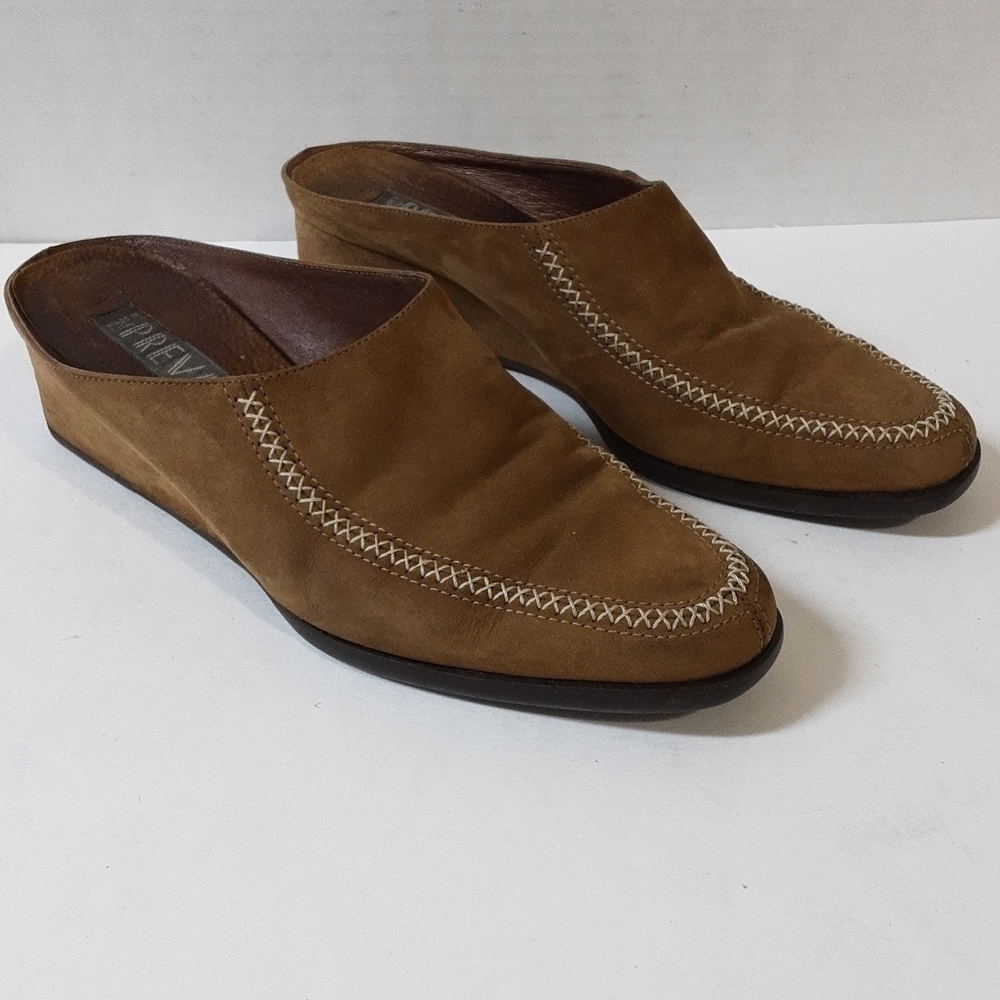 PreVata women leather mule 8.5 slip on casual retro y2k brown Office Casual